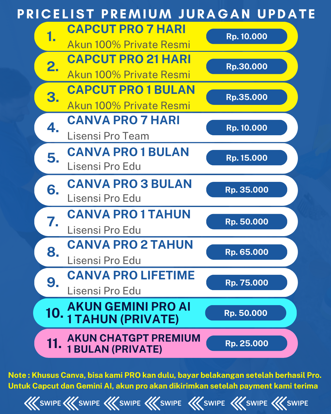 PRICELIST CANVA